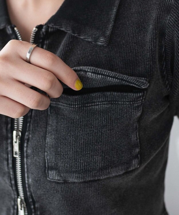 WEGO ポケットデザインWZIPトップス スミクロ