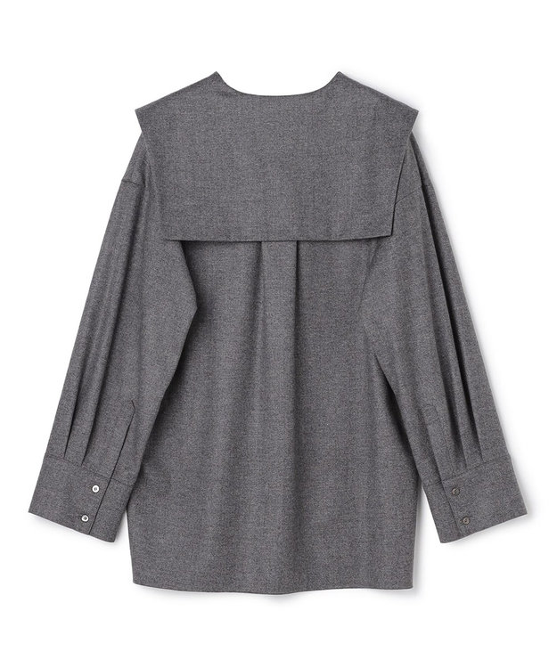 uncrave フランネル BIGカラーシャツ チャコール