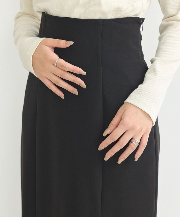 earth music&ecology レースドッキングスカート Black