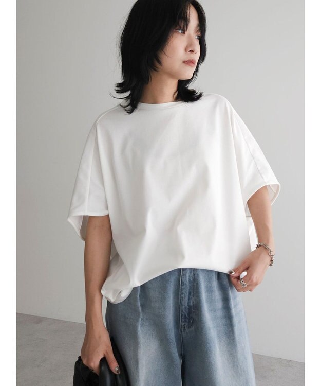 Green Parks 冷っとすずやか　バックバルーンフレンチプルオーバー Off White