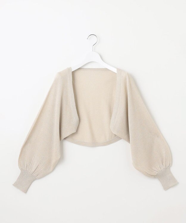 Feroux ラメニット ボレロ ベージュ系