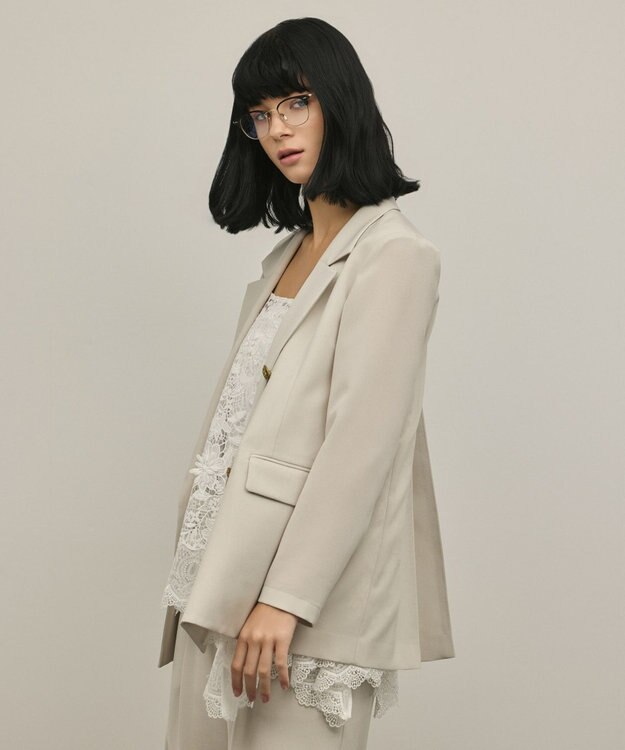 GRACE CONTINENTAL バックタックテーラードジャケット ベージュ