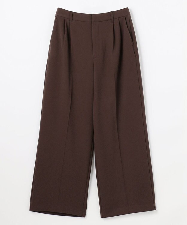 ANY 【LEE掲載/6サイズ展開/裏起毛/ウエストゴム】ウォームワイドパンツ ブラウン