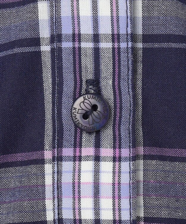 組曲 KIDS 【110-140㎝】プランタンチェック ワンピース ネイビー