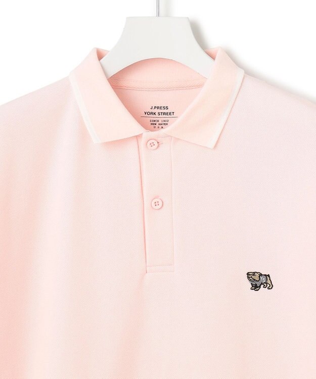J.PRESS YORK STREET 【UNISEX】ブルドック ワンポイント ポロシャツ ピンク系