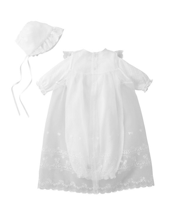 MIKI HOUSE HOT BISCUITS 【ミキハウス】【50-70cm】セレモニードレスセット【通年向け】【箱入】 白