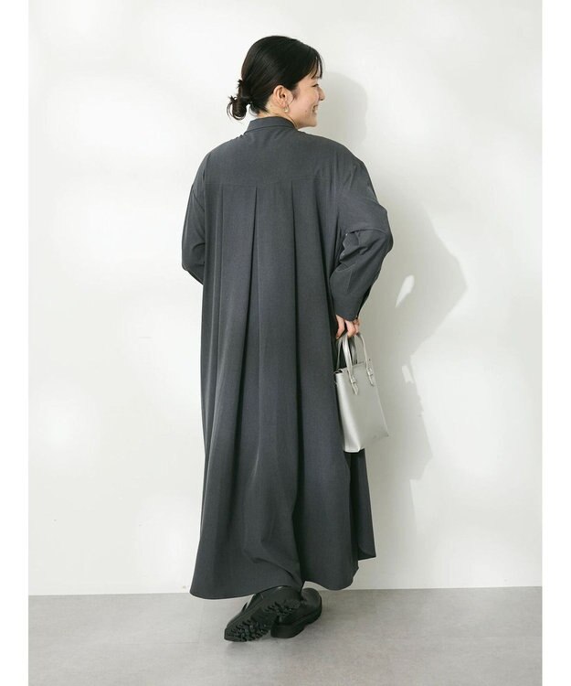 CRAFT STANDARD BOUTIQUE イージーケアタック入りワンピース Charcoal Gray