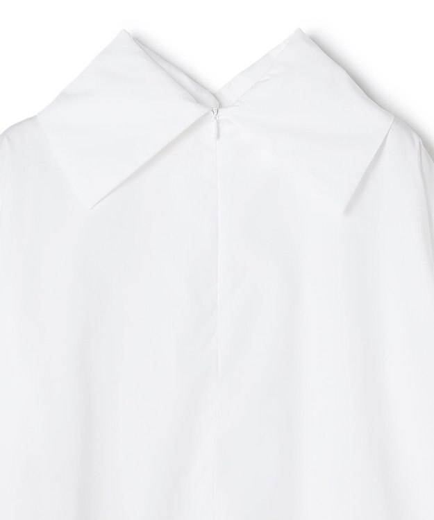 BEIGE， 【洗える】PERRY / コットンロールカラープルオーバーブラウス White