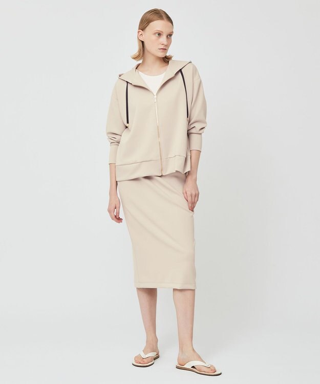 BEIGE， WALNUT / Iラインスカート Sand