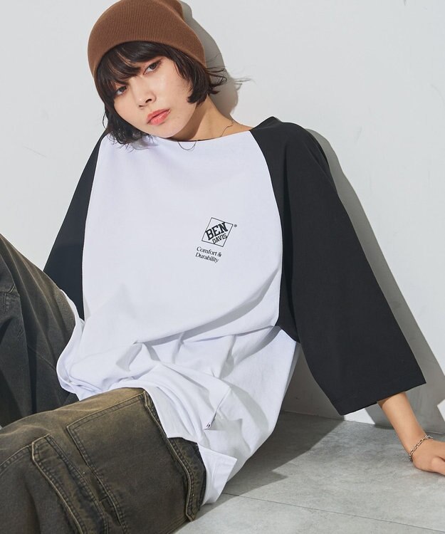 WEGO 【ユニセックス着用ITEM】別注ベンデイビスラグランT ブラック