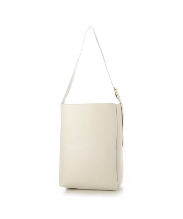 UNBILLION カシュカシュ cachecache / アシンメトリーバックル付きホーボーバッグ アイボリー