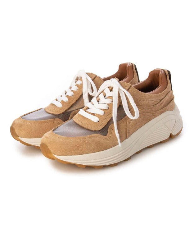 MODE ET JACOMO <carino>シースルー厚底スニーカー ベージュコンビ