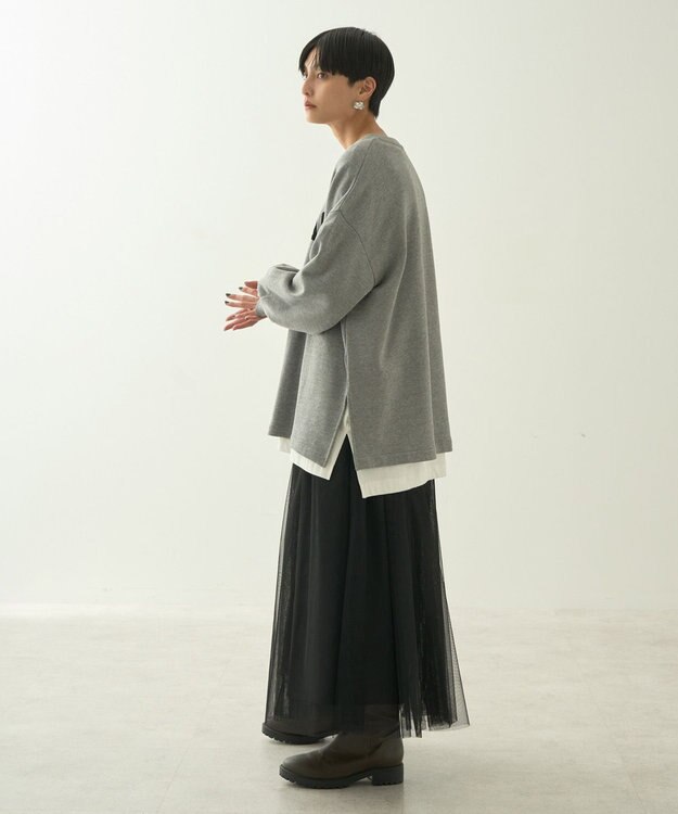 AMERICAN HOLIC チュールギャザースカート Black