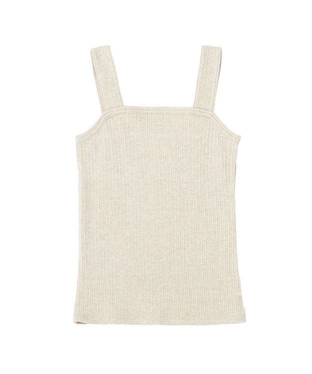 earth music&ecology チェーンリブラメカットタンクトップ Beige