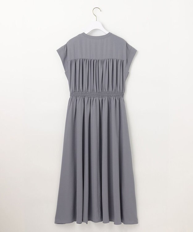 ANY SIS 【撥水】シャーリングシャツ ワンピース ダルブルー