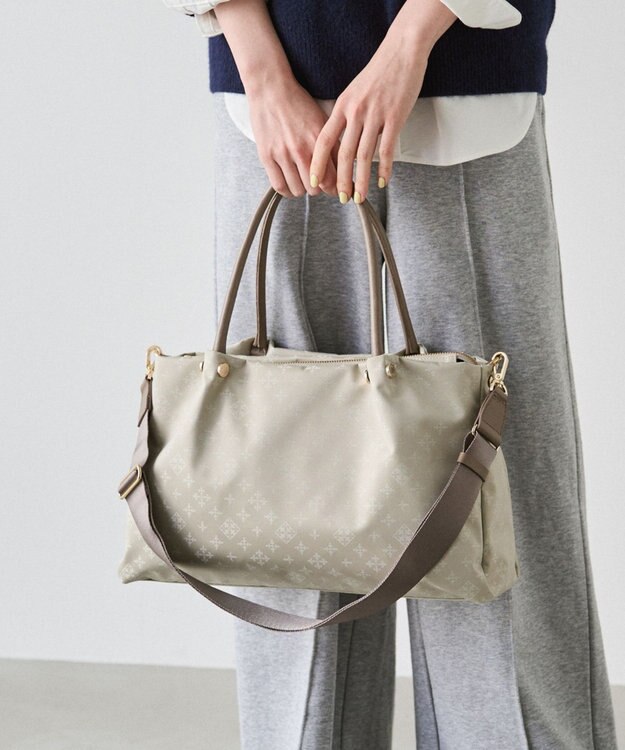 russet ナイロン三層2WAYトートバッグ(CE-1586) Ecru