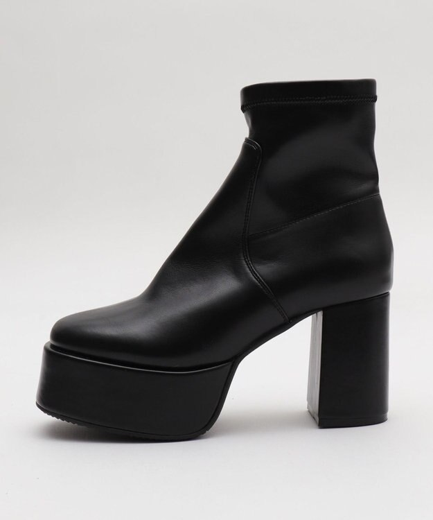 WEGO ストレッチヒールショートブーツ ブラック