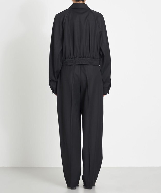 NAVE 【Nave　洗える】バルキーツイル ジップアップブルゾン ブラック系