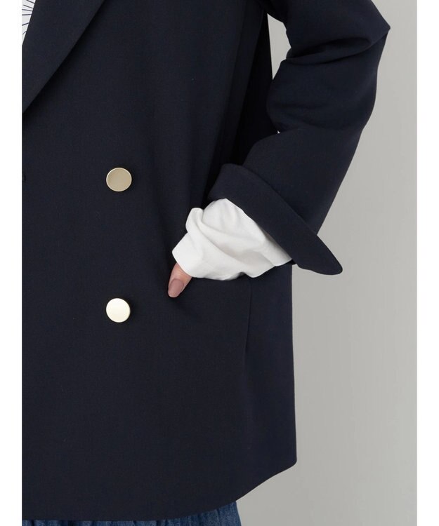 earth music&ecology ダブルテーラードジャケット Navy