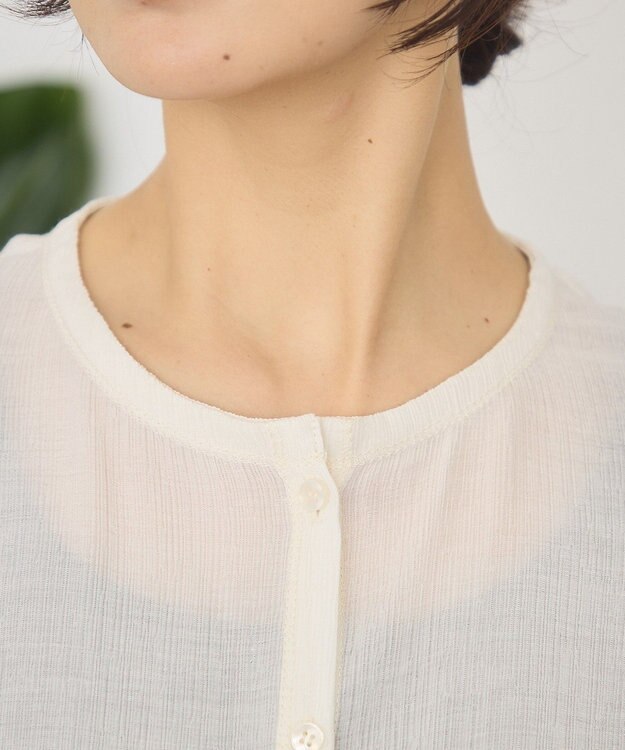 AMERICAN HOLIC 楊柳シアーブラウス Off White