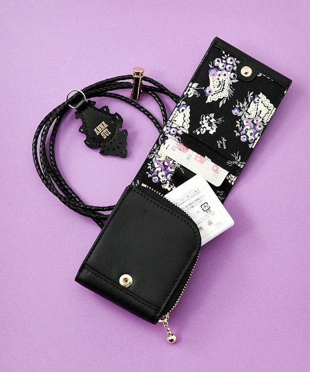 ANNA SUI エニータイム ショルダー付きミニマルチケース ブラックB