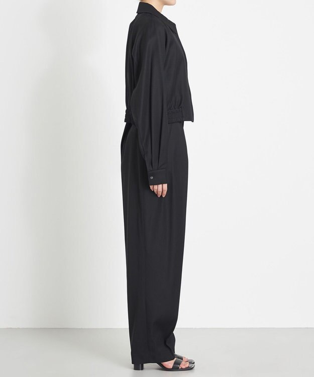 NAVE 【Nave　洗える】バルキーツイル ジップアップブルゾン ブラック系