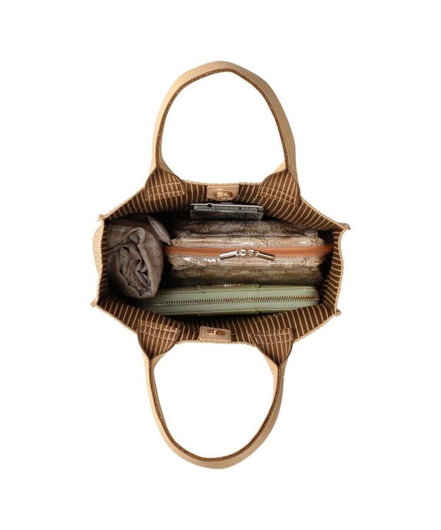 ROOTOTE 1062【ラメ糸ミックス－正方形型】LT.スクエア.グリンプス.ニット-A 03：ベージュ