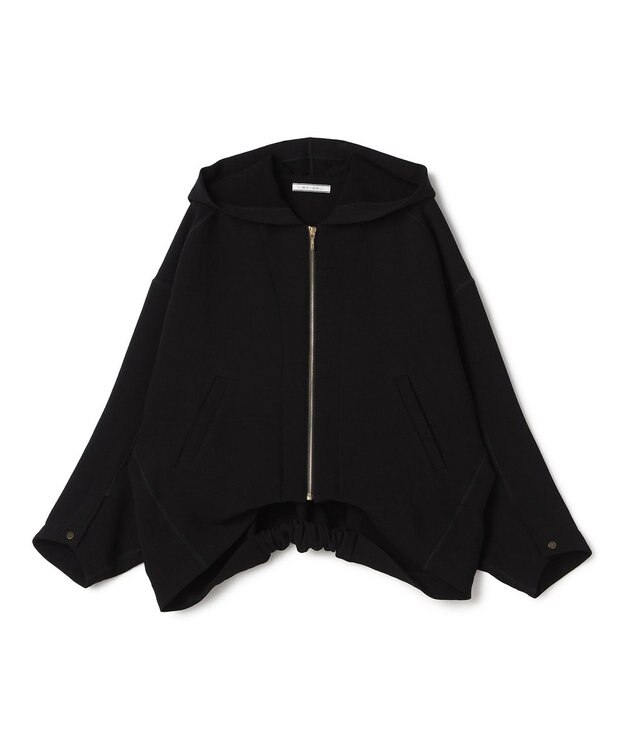 BEIGE， BROOM / スウェット風コンパクトライトパーカー Black