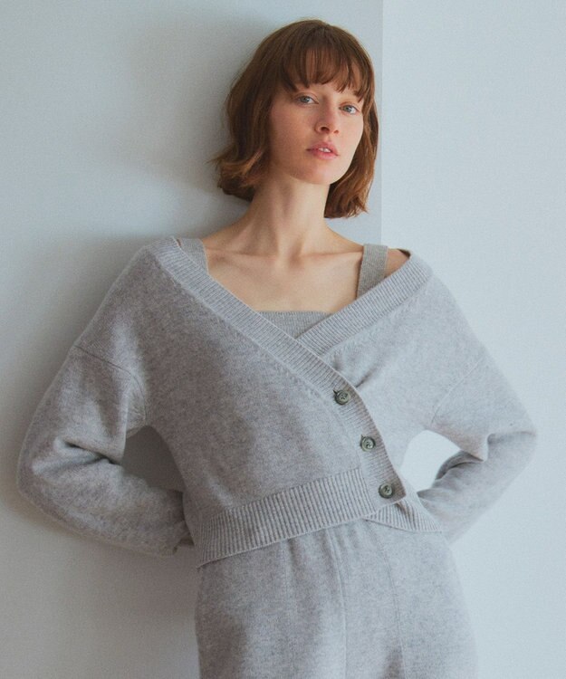 NAVE 【Nave】ウールカシミヤ カーディガン ライトグレー系