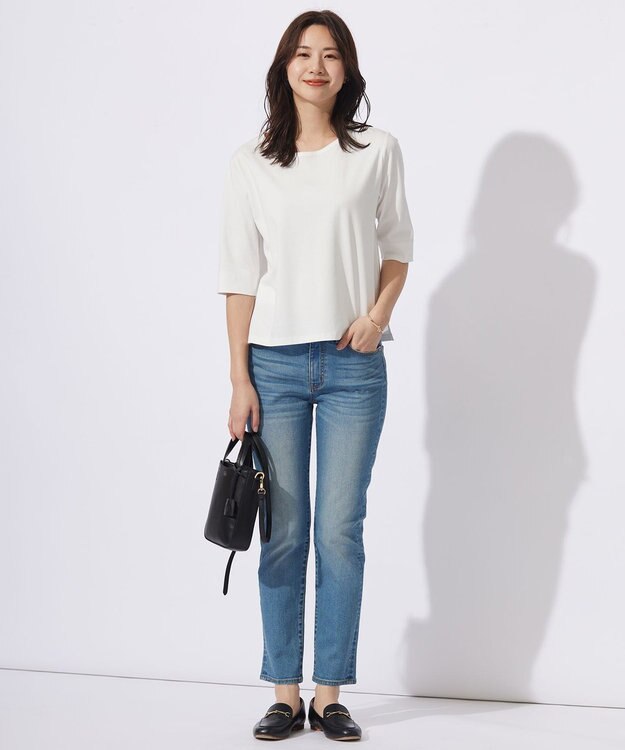 J.PRESS LADIES L スムースジャージー カットソー ホワイト系