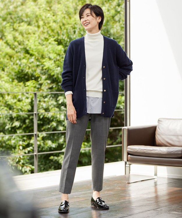 J.PRESS LADIES L 【洗える】PRINCE タートルネック ニット アイボリー系