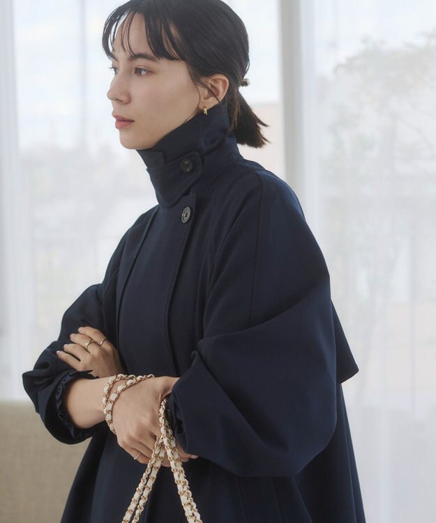 WEGO 【ANGIE VINTAGE】ショート トレンチコート ネイビー