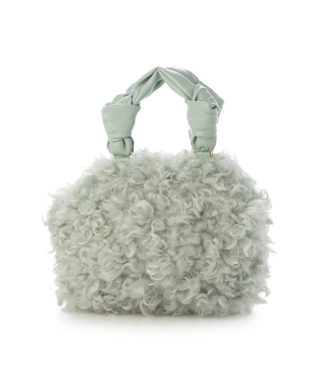 UNBILLION カカトゥ kakatoo / シアリングフェイクファー2wayバッグ ライトグリーン