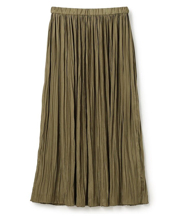 uncrave マシーンプリーツ フレアスカート カーキベージュ