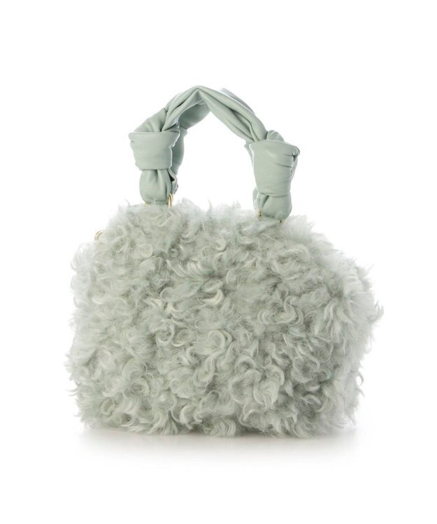 UNBILLION カカトゥ kakatoo / シアリングフェイクファー2wayバッグ ライトグリーン