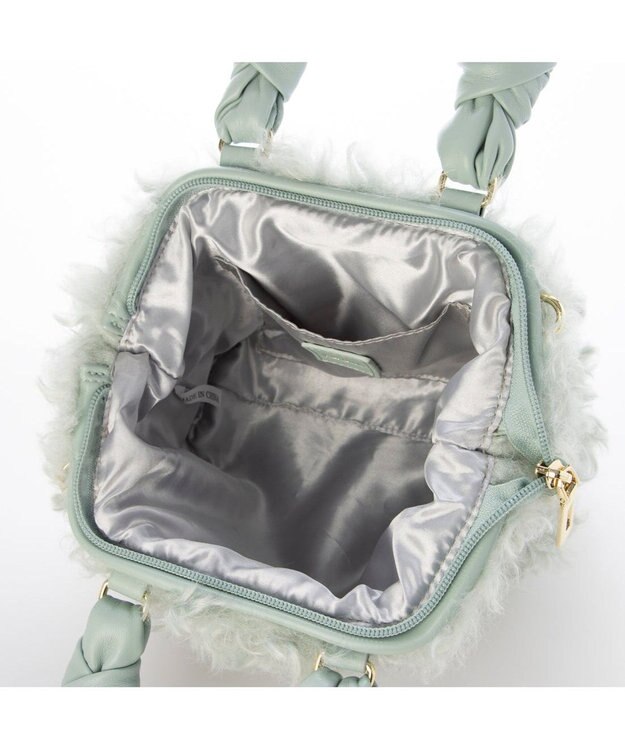 UNBILLION カカトゥ kakatoo / シアリングフェイクファー2wayバッグ ライトグリーン