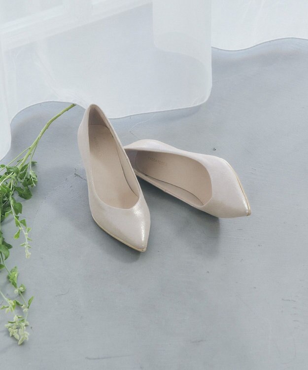 YECCA VECCA メタルラインパンプス Light Beige
