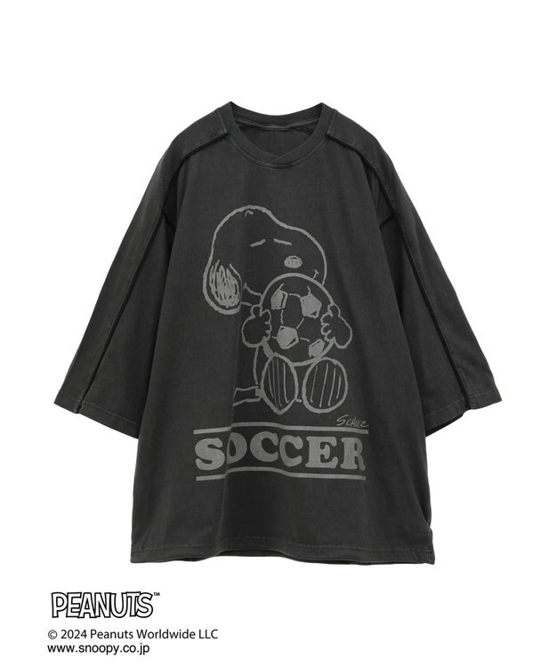 CRAFT STANDARD BOUTIQUE 【ユニセックス】PEANUTS/スヌーピー ゲームシャツTEE Charcoal Gray