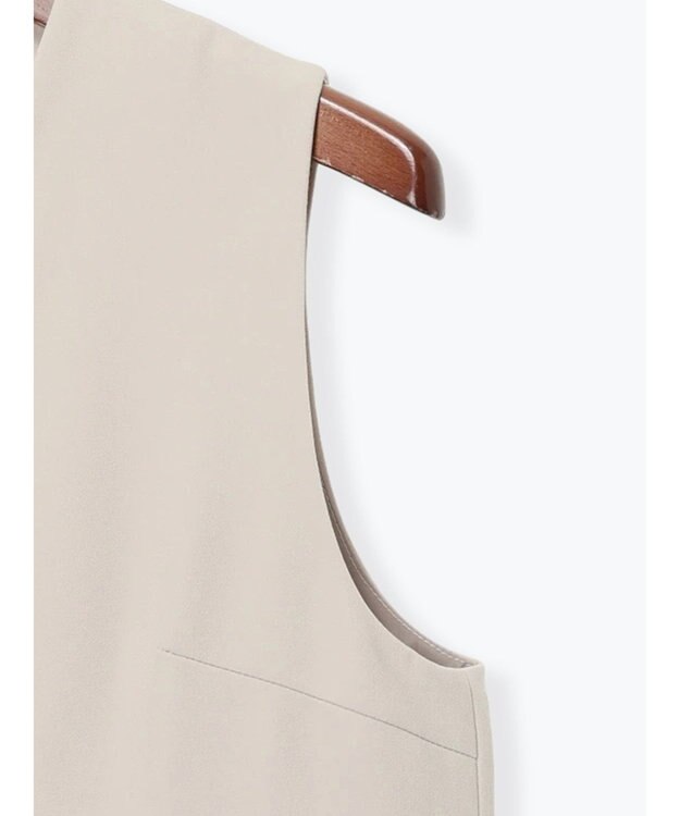 Te chichi 【セレモニーアイテム】サイドプリーツペプラムジレ（セットアップ可） ベージュ