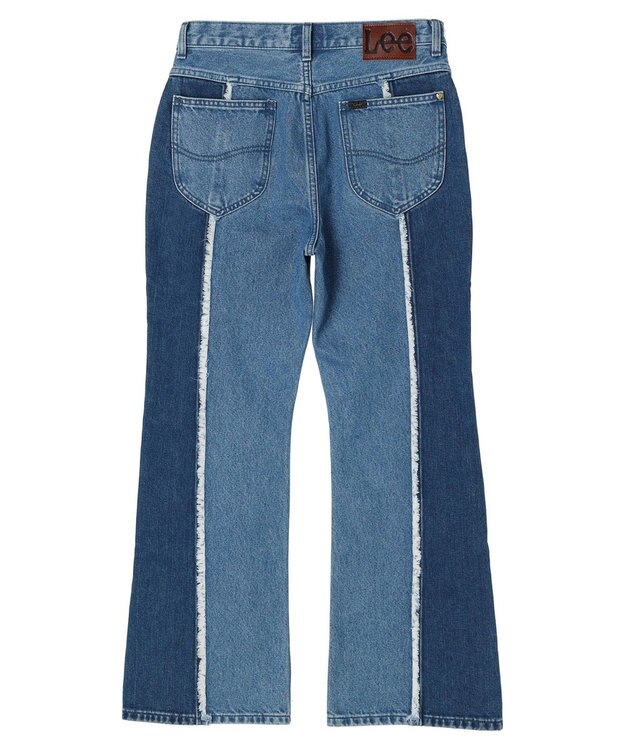 earth music&ecology Ｌｅｅ×ｅ．ｍ．ａ．ｅ　切替デニムフレアパンツ Indigo