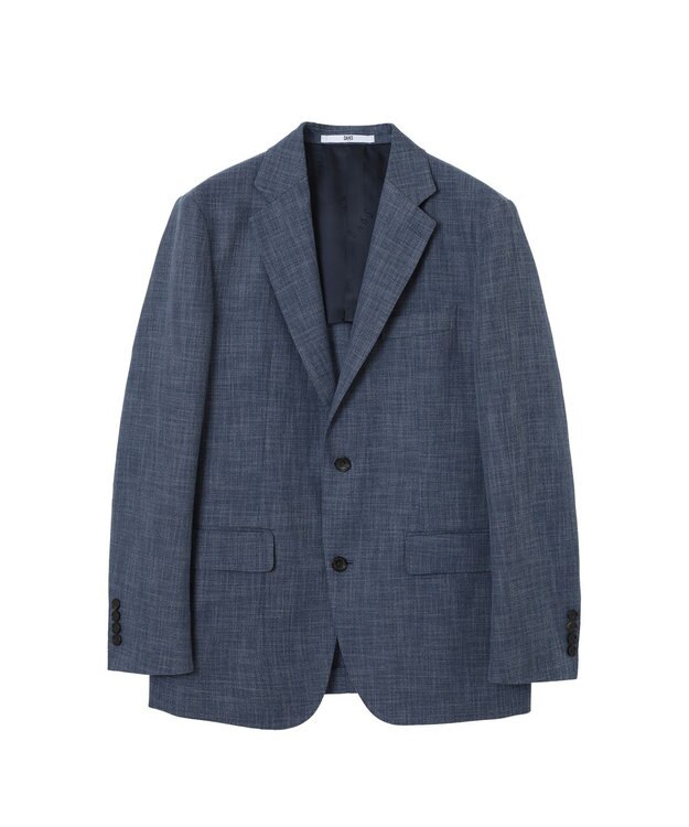DAKS ウールコットンダークブルージャケット ブルートパーズ