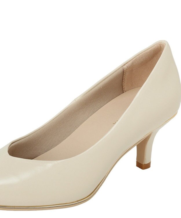 YECCA VECCA メタルラインパンプス Ivory