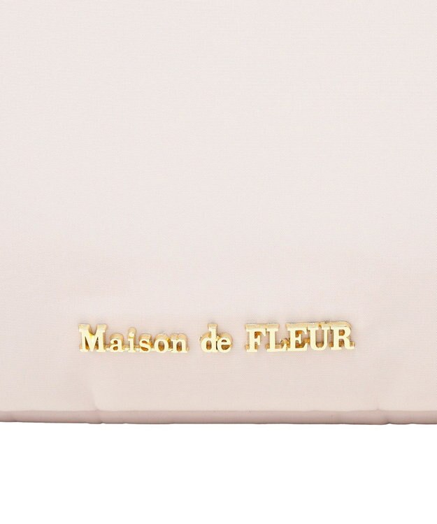 Maison de FLEUR 撥水加工フリルハンドルトートバッグ Grayish Pink