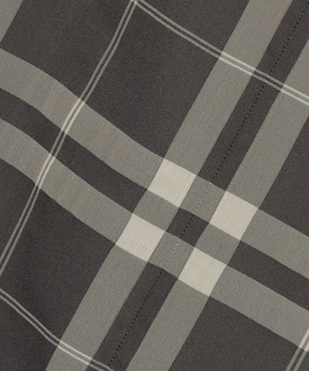 J.PRESS LADIES S ブロックチェックジャガード フレア スカート ブラック×ベージュ系