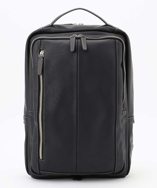 UNBILLION Otias アンティーク仕上げタイプ合皮スクエアバックパック ブラック