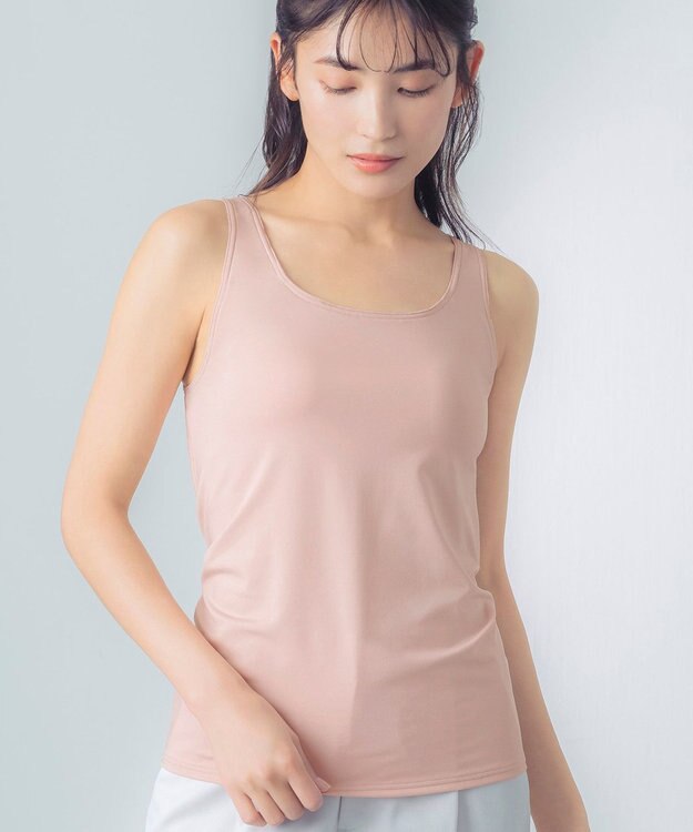 Wing 【SHIHOさん着用】 カップ付きタンクトップ ラク きれいなバストシルエット 【シンクロブラトップ 吸汗速乾タイプ】 ブラトップ ET1152 ウイング／ワコール ピンク