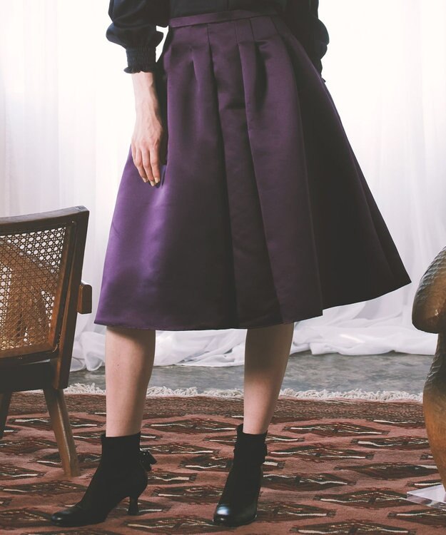 TOCCA 【洗える】CRYSTAL RIVER スカート パープル系