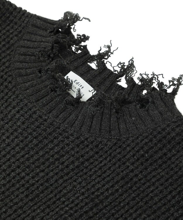 YECCA VECCA ダメージルーズニット Blue