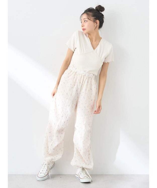 earth music&ecology タックカーゴパンツ Black