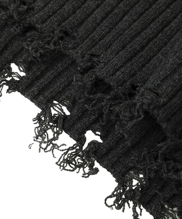 YECCA VECCA ダメージルーズニット Blue